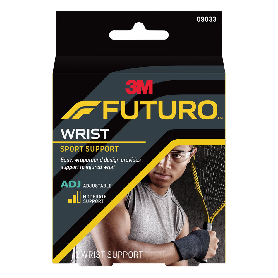 3M� Futuro� Adult Sport Wrist Support, Wraparound, Adjustable, Black, 4-1/2 to 9-1/2 Inch, One Size Fits Most-Wrist Support 3M� Futuro� Sport Wraparound Neoprene / Nylon / Polyester Left or Right Hand Black One Size Fits Most