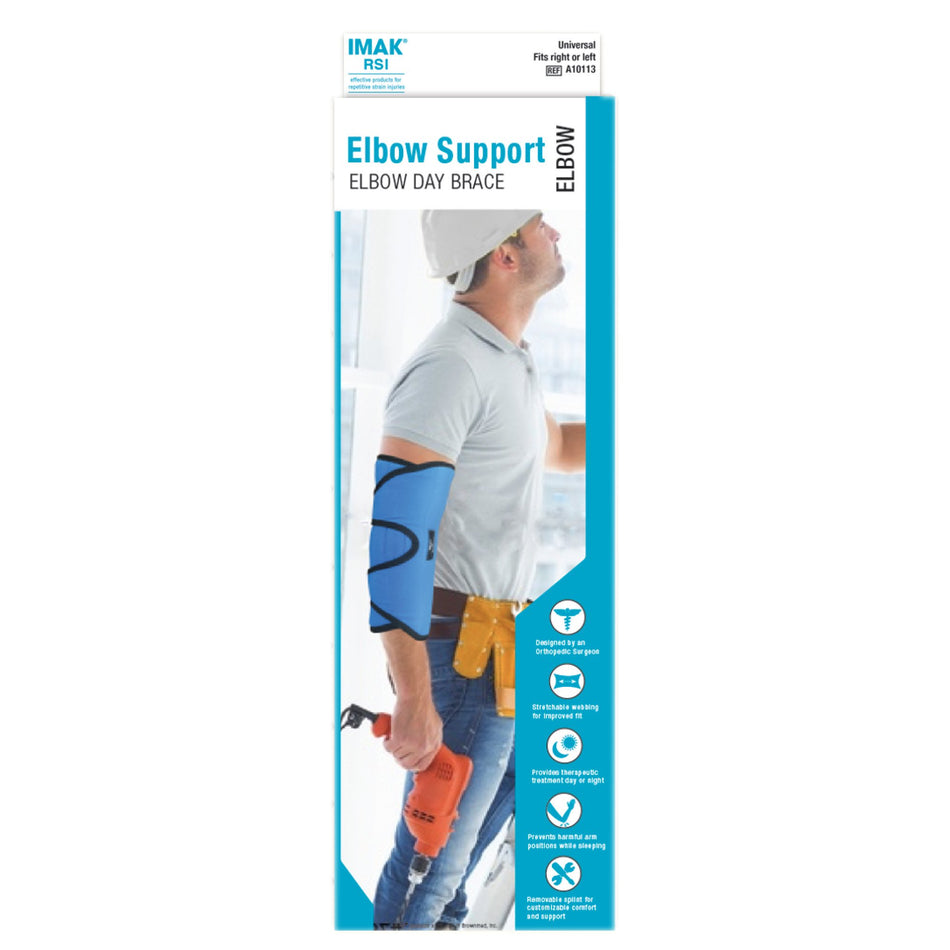 IMAK� RSI Elbow Support-Elbow Support One Size Fits Most Hook and Loop Strap Fastening Blue