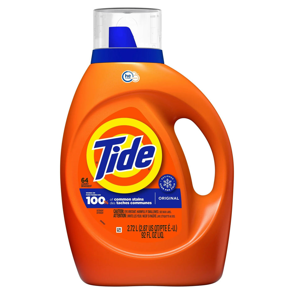 Tide� HE Original Laundry Detergent, 92oz.-Laundry Detergent Tide� HE 92 oz. Bottle Liquid Original Scent