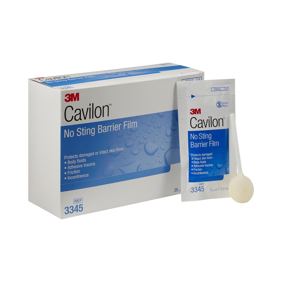 3M Cavilon No Sting Barrier Film-Skin Barrier Applicator 3M� Cavilon� No Sting 26 to 62% Strength Hexamethyldisiloxane / Isooctane / Acrylate Terpolymer / Polyphenylmethylsiloxane Individual Packet Sterile