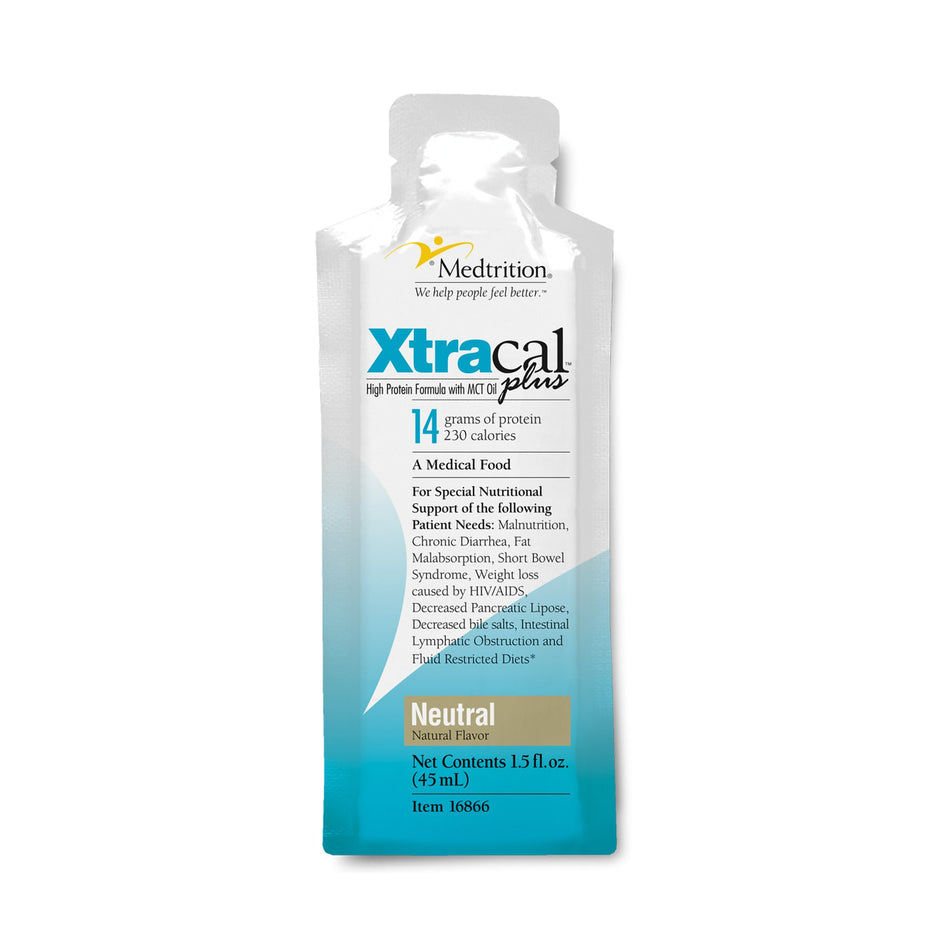 XtraCal� Plus Concentrate High Protein Formula with MCT Oil-Oral Supplement ProSource� XtraCal Neutral Flavor Liquid 1 oz. Individual Packet