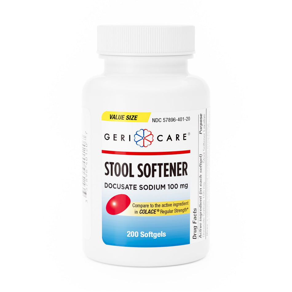 Geri-Care� Docusate Sodium Stool Softener-Stool Softener Geri-Care� Softgel 200 per Bottle 100 mg Strength Docusate Sodium