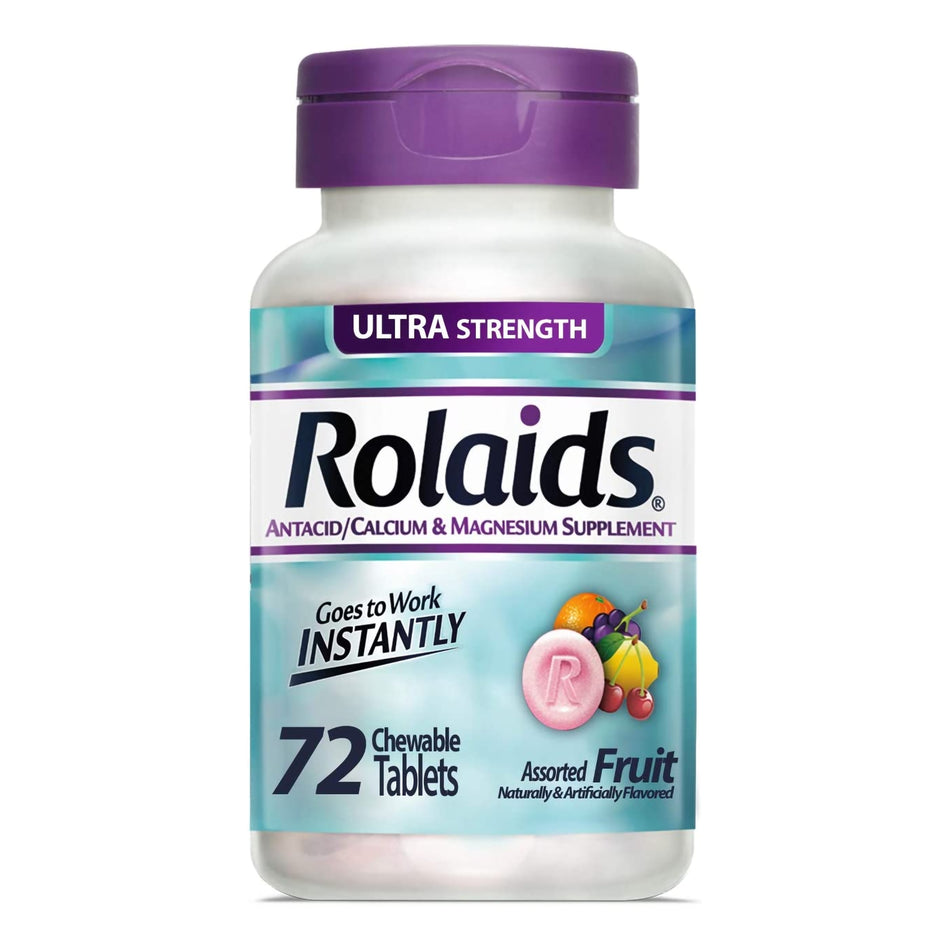 Rolaids� Ultra Strength Chewable Tablets, Assorted Fruit Flavor-Antacid