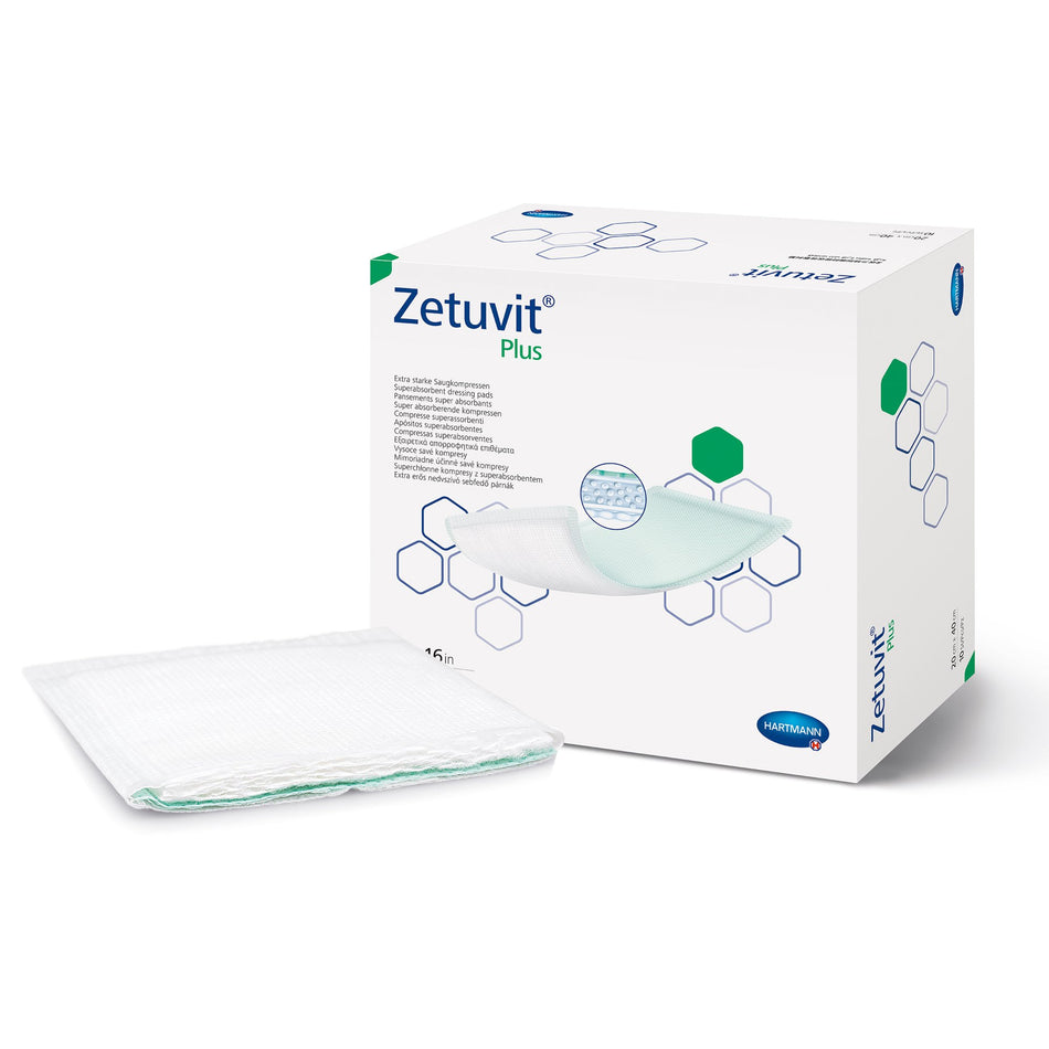 Zetuvit� Plus Sterile Superabsorbent Dressing, 8 x 16 Inch-Super Absorbent Dressing Zetuvit� Plus 8 X 16 Inch Rectangle