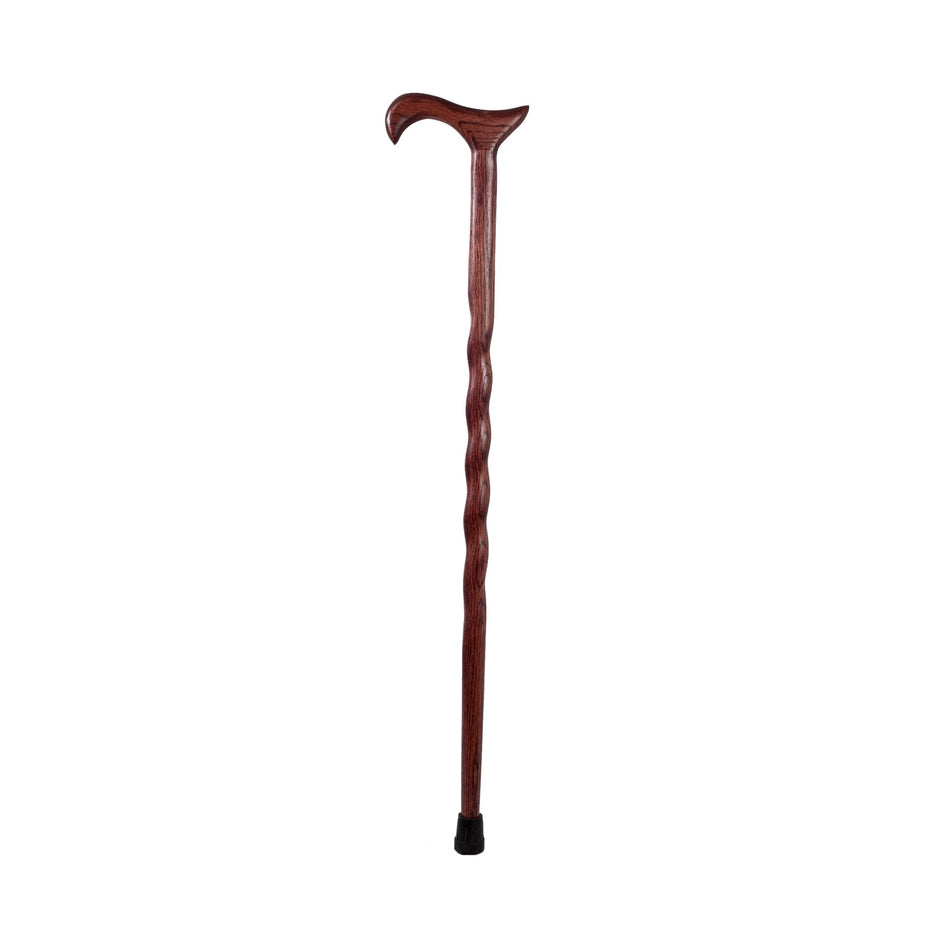 Brazos� Twisted Oak Cane with T-Handle, 34-Inch Height, Red-T-Handle Cane Brazos� Twisted Wood 34 Inch Height Red Oak