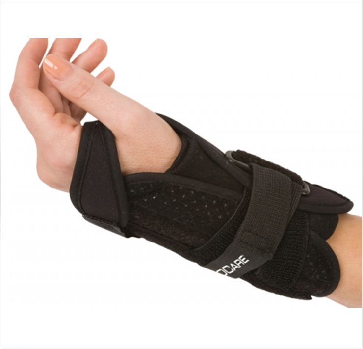 Quick-Fit� Right Wrist Brace, One Size Fits Most-Wrist Brace ProCare� Quick-Fit� Felt / Nylon Right Hand Black One Size Fits Most