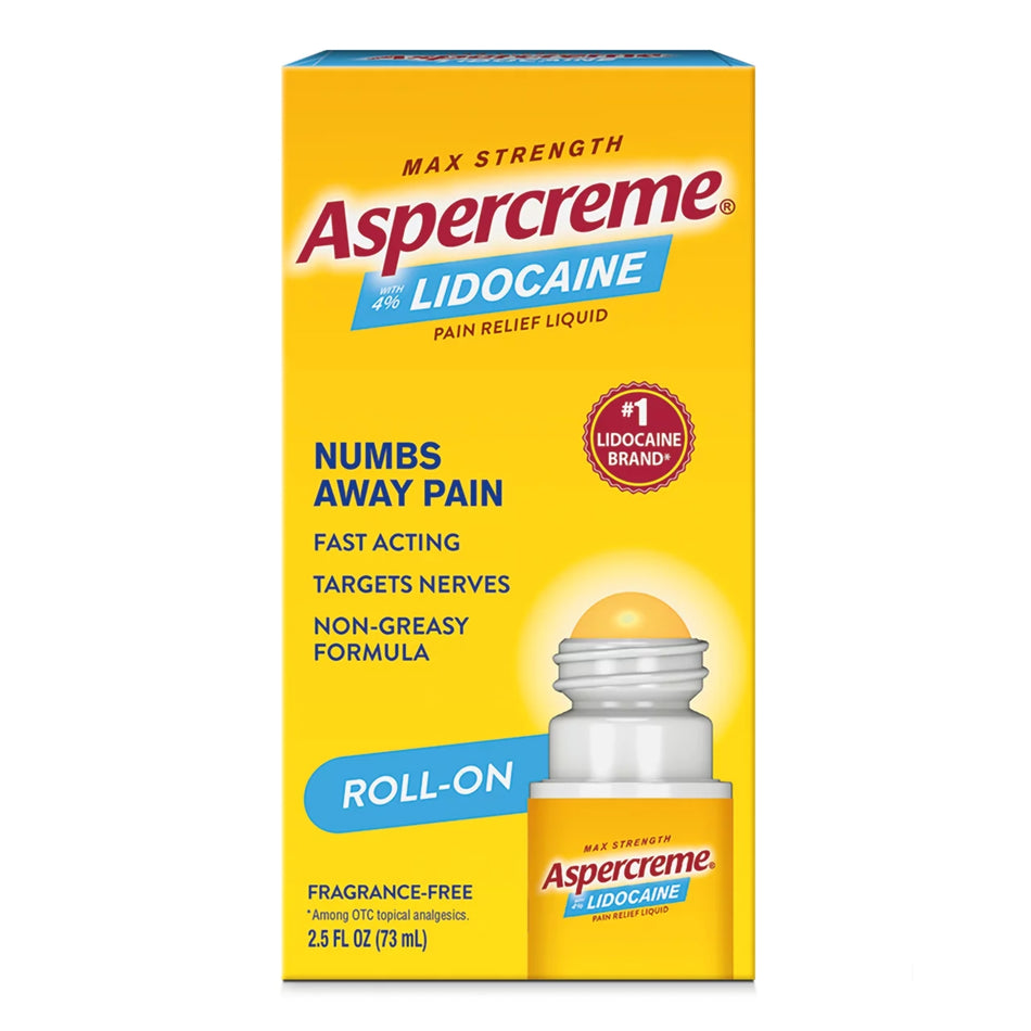 Aspercreme with 4% Lidocaine Pain Relief Liquid, Fragrance-Free-Topical Pain Relief Aspercreme� 4% Strength Lidocaine Liquid