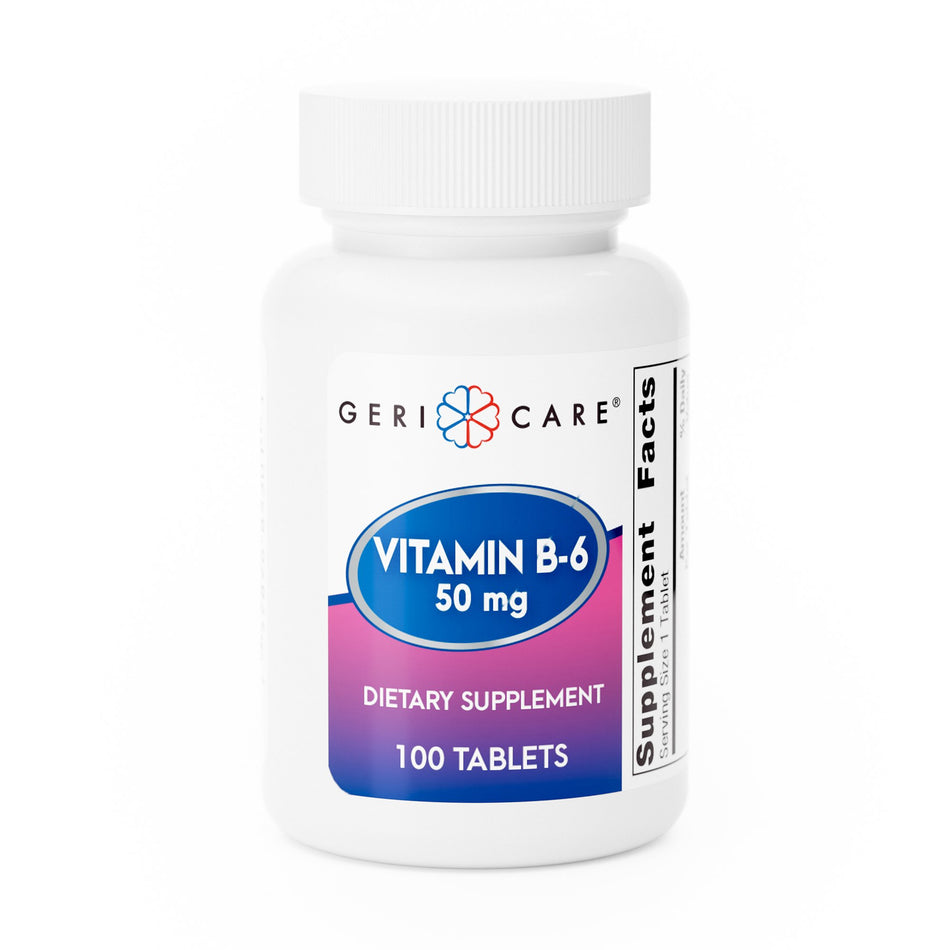 Geri-Care� Vitamin B-6 Supplement-Vitamin Supplement Geri-Care� Vitamin B6 50 mg Strength Tablet 100 per Bottle