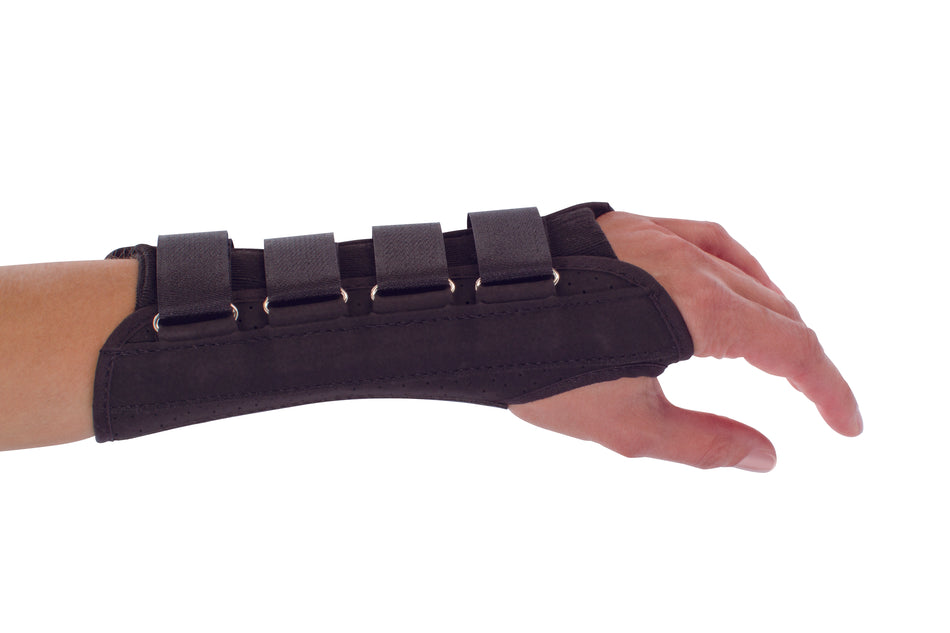 ProCare� Left Wrist Support, Large-Wrist Support ProCare� Aluminum / Cotton / Flannel / Suede Left Hand Black Large