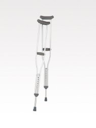 Breg Aluminum Underarm Crutches, 5'2" � 5'10"-Underarm Crutches Adult 5 Foot 2 Inch to 5 Foot 10 Inch User Height Aluminum Frame 250 lbs. Weight Capacity