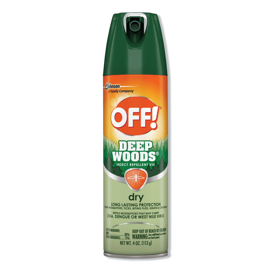 Off!� Deep Woods� Dry DEET Insect Repellent, 4-ounce spray can-Insect Repellent Off!� Deep Woods� Dry Topical Liquid 4 oz. Aerosol Can