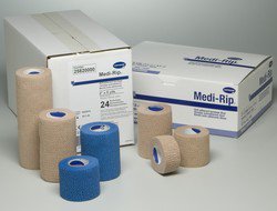 Medi-Rip� Self-adherent Closure Cohesive Bandage, 6 Inch x 5 Yard-Cohesive Bandage Medi-Rip� 6 Inch X 5 Yard Self-Adherent Closure Tan NonSterile Standard Compression