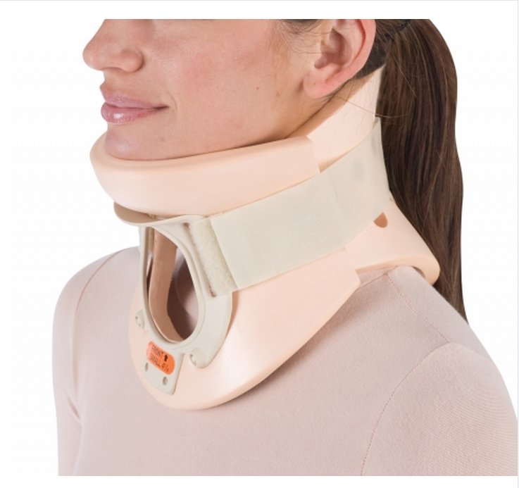 ProCare California Rigid Cervical Collar, Large, 3� Inch Height-Rigid Cervical Collar ProCare� California Preformed Adult Large Two-Piece / Trachea Opening 3-1/4 Inch Height 16 to 19 Inch Neck Circumference