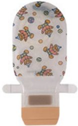 Assura� ColoKids� Drainable Teddy Bear Design Colostomy Pouch, 6� Inch Length, 1 Inch Flange-Colostomy Pouch Assura� ColoKids� Two-Piece System 6-1/4 Inch Length Drainable