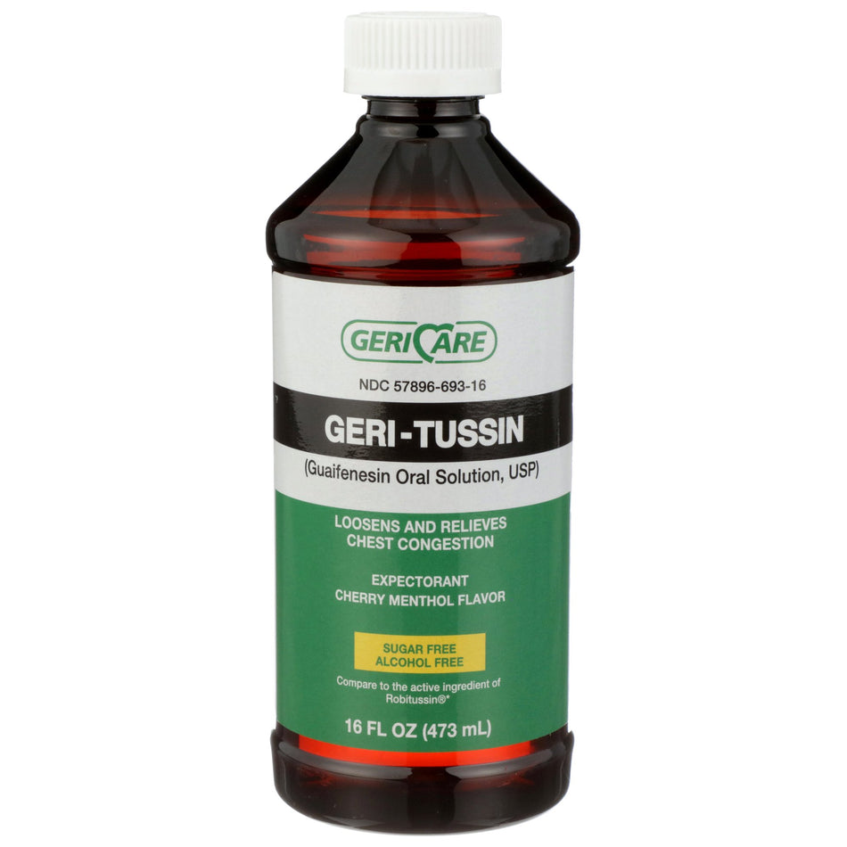 Geri-Care� Guaifenesin Cold and Cough Relief, 16-ounce Bottle-Cold and Cough Relief Geri-Care� 100 mg / 5 mL Strength Liquid 16 oz.