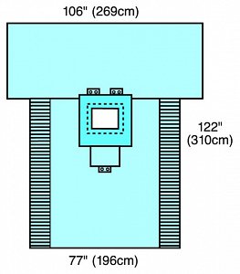 Cardinal Health� Sterile Chest and Breast Drape, 77 x 106 x 122 Inch-Surgical Drape Chest and Breast Drape 77 X 106 X 122 Inch Sterile