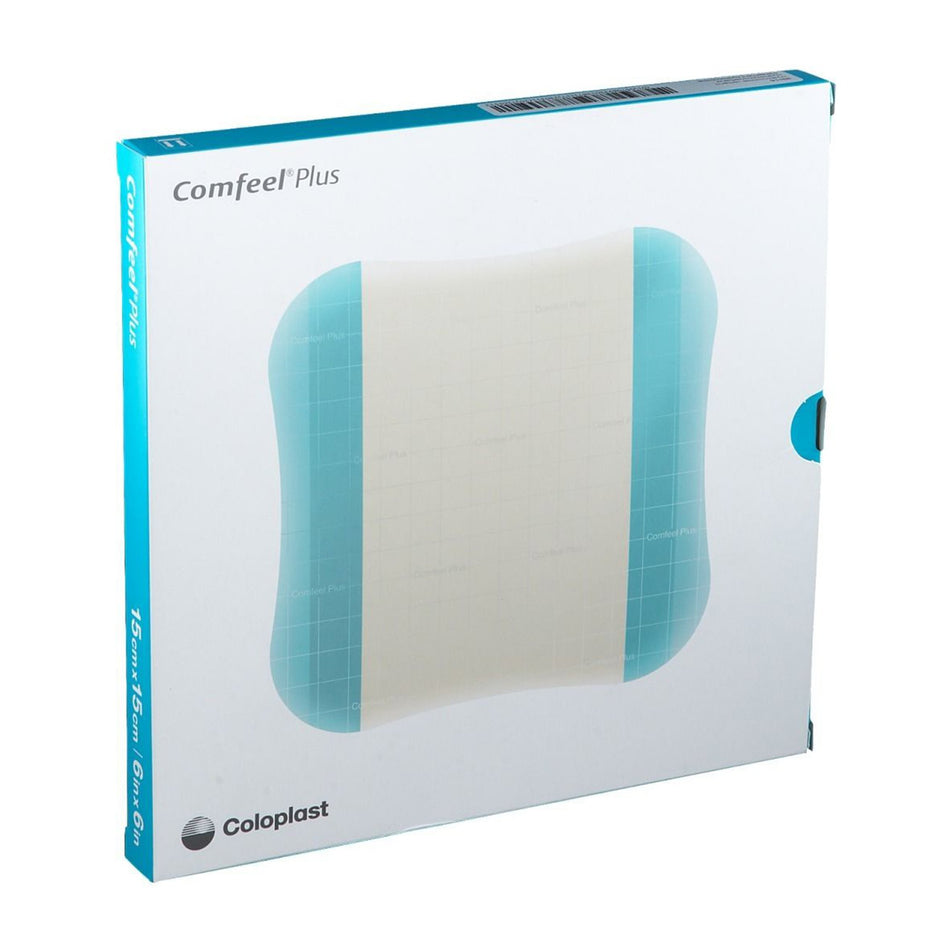 Comfeel� Plus Ulcer Hydrocolloid Dressing, 4 x 4 Inch-Hydrocolloid Dressing Comfeel� Plus Film Backing 4 X 4 Inch Square Hydrocolloid / Sodium Carboxymethylcellulose (CMC) / Film