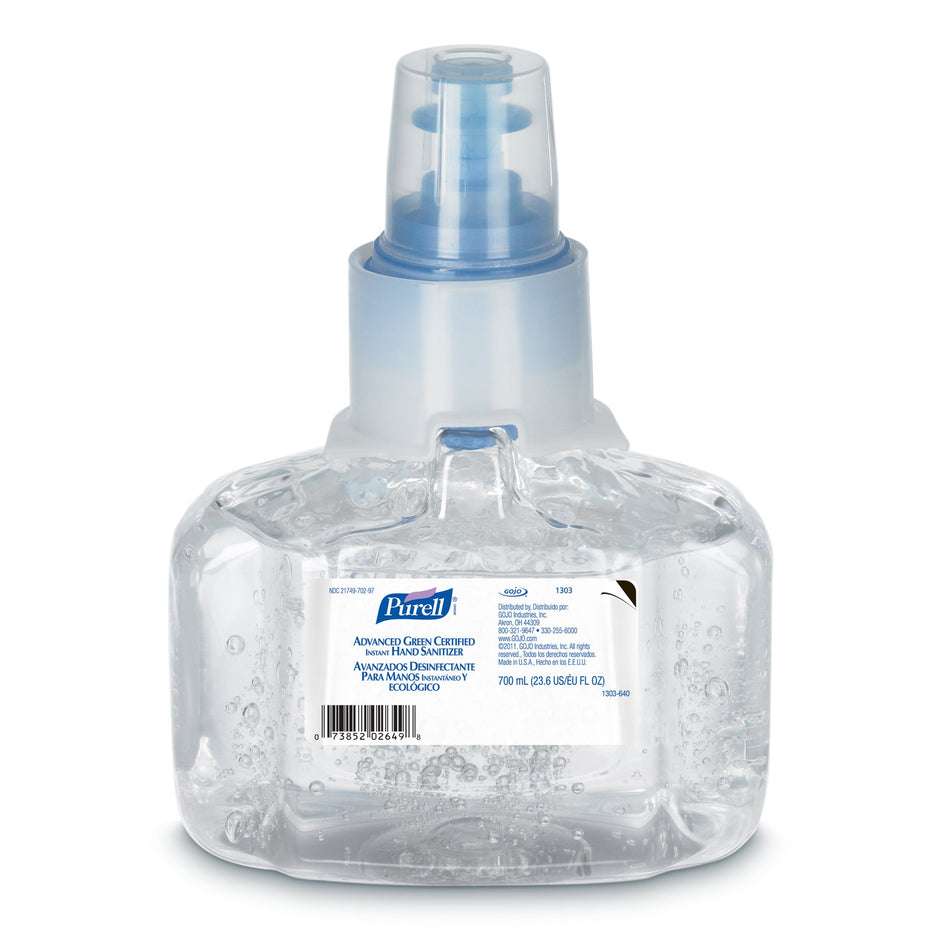 Hand Sanitizer Purell® Advanced 700 mL Ethyl Alcohol Gel Dispenser Refill Bottle