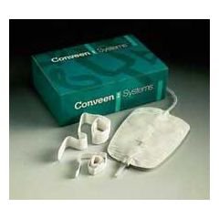 Conveen� Standard Drainage Bag, 1500 mL, Clamp-Urinary Leg Bag Conveen� Security+ Anti-Reflux Valve Sterile 1500 mL Polyethylene / Flocked