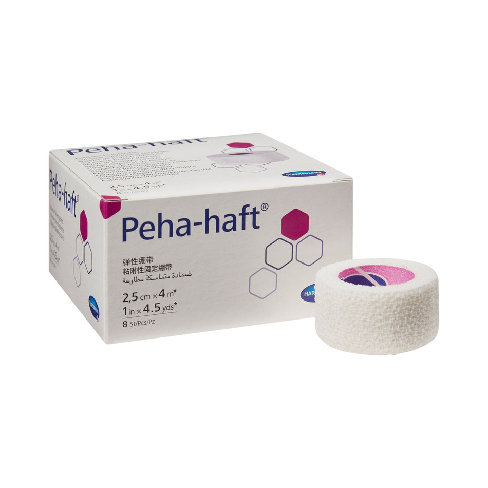 Peha-haft� Self-adherent Closure Absorbent Cohesive Bandage, 1 Inch x 4-1/2 Yard-Absorbent Cohesive Bandage Peha-haft� 1 Inch X 4-1/2 Yard Self-Adherent Closure White NonSterile Standard Compression