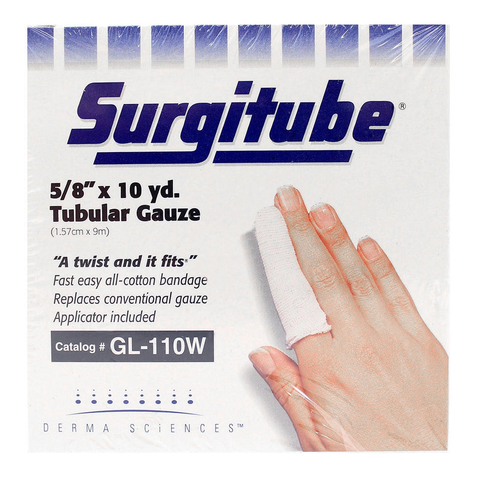 Surgitube� Tubular Retainer Dressing, Size 1, 5/8 Inch x 10 Yard-Tubular Retainer Dressing Surgitube� Cotton 5/8 Inch X 10 Yard Size 1 White Small Finger / Toe NonSterile