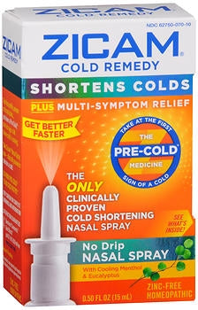 Zicam Cold Remedy No Drip Nasal Spray-Cold and Sinus Relief Zicam� 4X - 4X - 4X Strength Nasal Spray 0.5 oz.