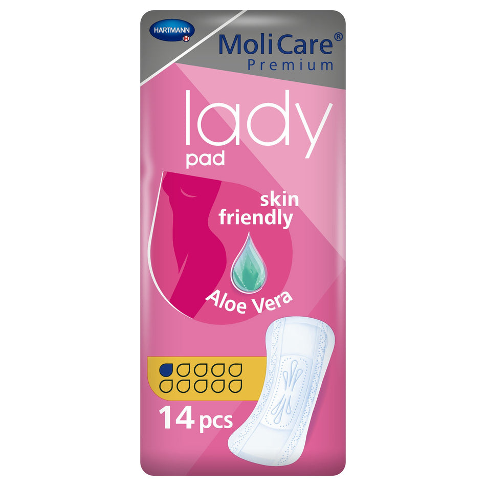 MoliCare� Premium Lady 1 Drop Absorbency Bladder Control Pads-Bladder Control Pad MoliCare� Premium Lady Pads 3 X 8-1/2 Inch Light Absorbency Polymer Core One Size Fits Most