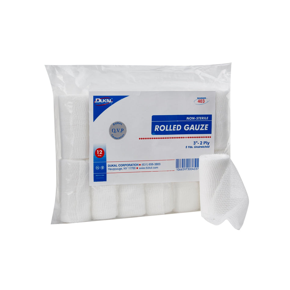 Dukal� Conforming Bandage, 3 Inch x 5 Yard, 2-Ply-Conforming Bandage Dukal� 3 Inch X 5 Yard 2-Ply NonSterile 12 per Pack