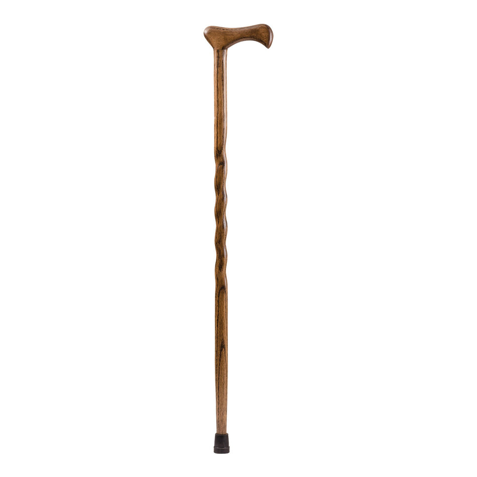 Brazos� Twisted Oak Cane with T-Handle, 37-Inch Height, Brown-T-Handle Cane Brazos� Twisted Wood 37 Inch Height Brown Oak