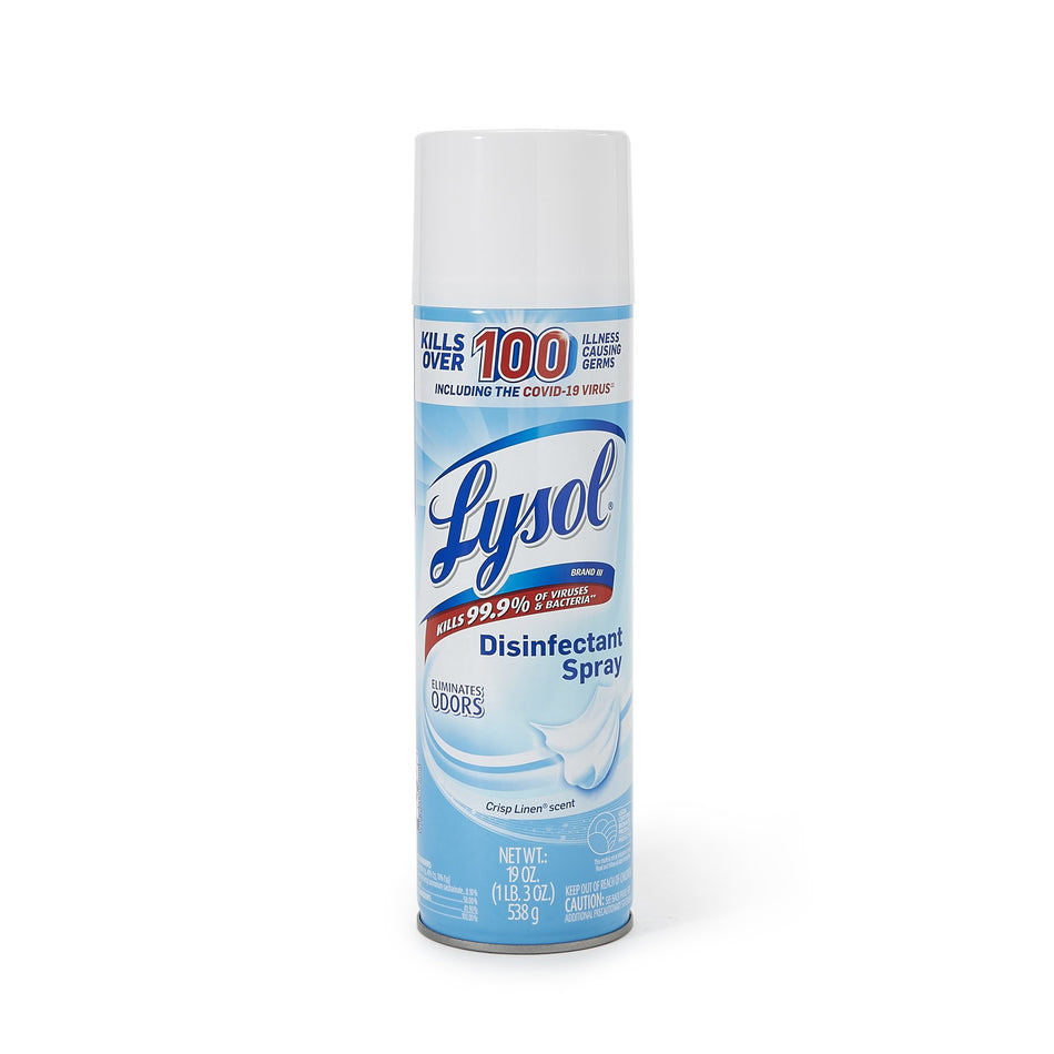 Lysol� Disinfectant Spray Crisp Linen� Scent, Aerosol Can, 19 oz.-Lysol� Surface Disinfectant Alcohol Based Aerosol Spray Liquid 19 oz. Can Crisp Linen Scent NonSterile