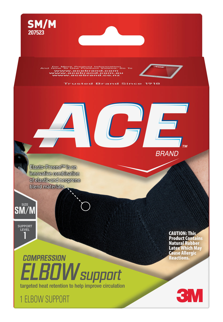 3M� Ace� Elbow Support, Left or Right Elbow, Small/Medium, Black-Elbow Support 3M� Ace� Small / Medium Left or Right Elbow Black