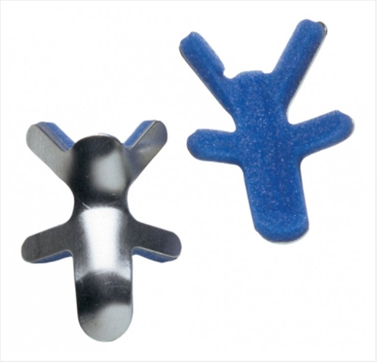 ProCare� Finger Splint, Medium-Finger Splint ProCare� Adult Medium Bendable Prong Closure Left or Right Hand Blue / Silver