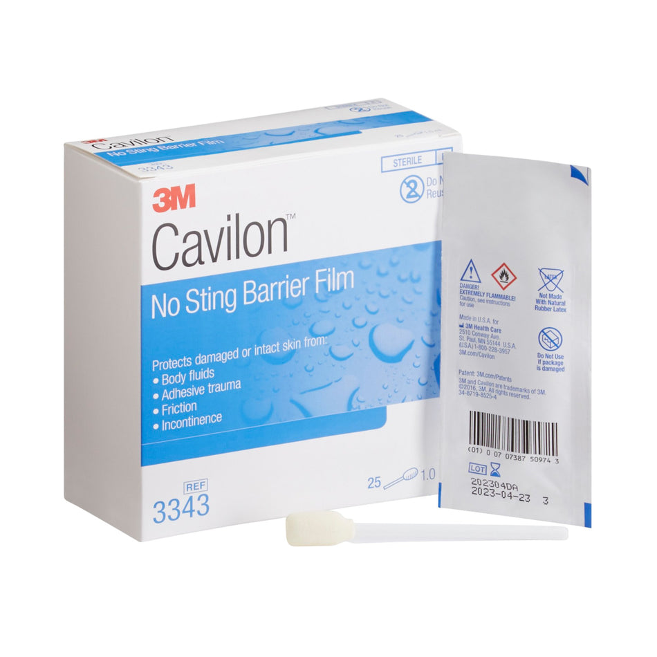 3M Cavilon Barrier Film, No Sting, Alcohol-Free, Conforming, 1.0 mL-Skin Barrier Applicator 3M� Cavilon� No Sting 26 to 62% Strength Hexamethyldisiloxane / Isooctane / Acrylate Terpolymer / Polyphenylmethylsiloxane Individual Packet Sterile