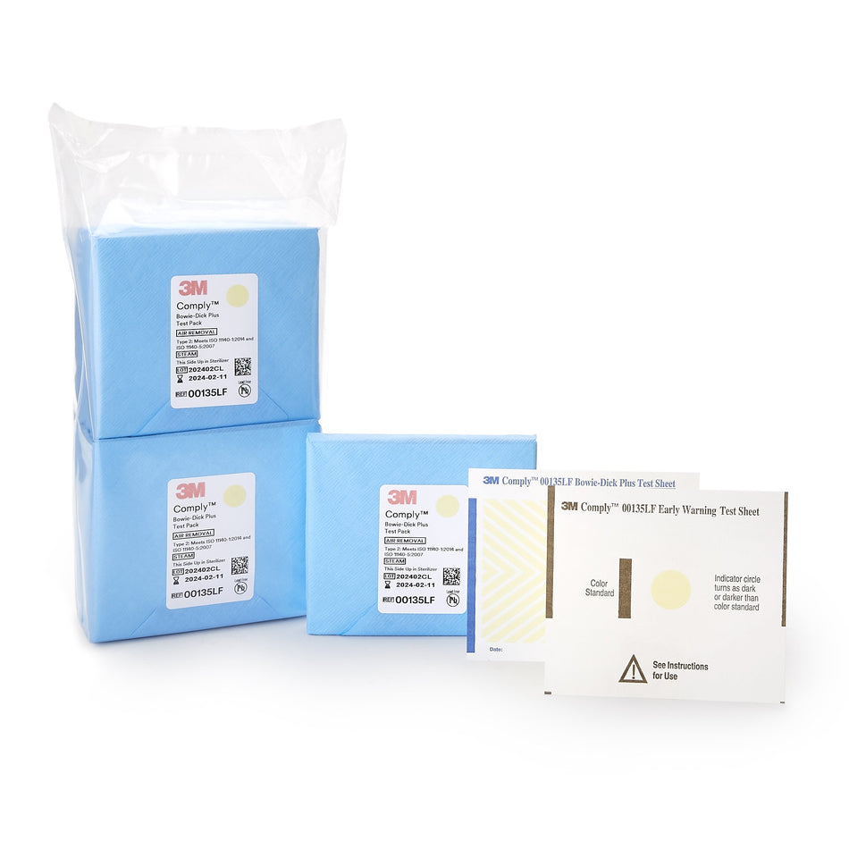 3M� Comply� Sterilization Bowie-Dick Plus Test Pack-Comply� Sterilization Bowie-Dick Test Pack Steam