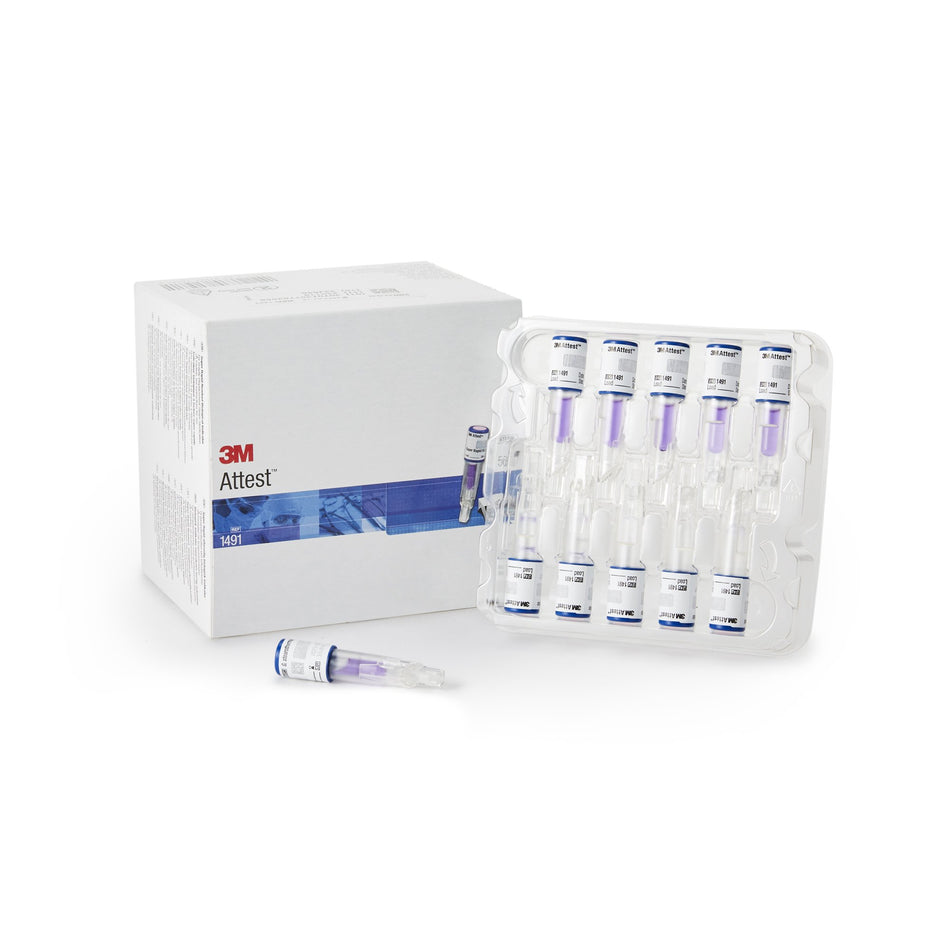 3M� Attest� Rapid Readout Sterilization Biological Indicator Vial-Attest� Rapid Readout Sterilization Biological Indicator Vial Steam 2-1/2 Inch Length