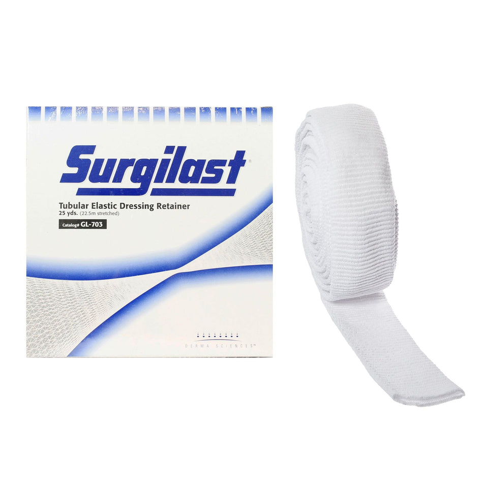 Surgilast� Elastic Net Retainer Dressing, Size 3, 25 Yard-Elastic Net Retainer Dressing Surgilast� Tubular Elastic 25 Yard Size 3 White Medium Hand / Arm / Leg / Foot NonSterile