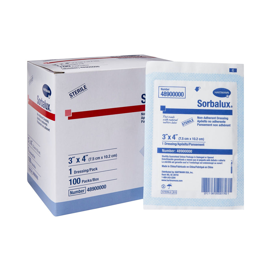 Sorbalux� Nonadherent Dressing, 3 x 4 Inch-Non-Adherent Dressing Sorbalux� 3 X 4 Inch Sterile 1 per Pack