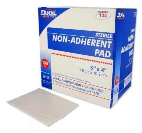 Dukal� Nonadherent Dressing, 3 x 4 Inch-Non-Adherent Dressing Dukal� 3 X 4 Inch Sterile 1 per Pack