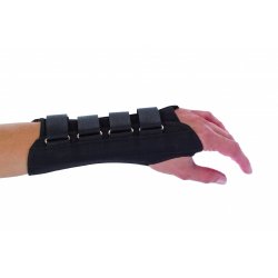 ProCare� Right Wrist Support, Small-Wrist Support ProCare� Aluminum / Cotton / Flannel / Suede Right Hand Black Small