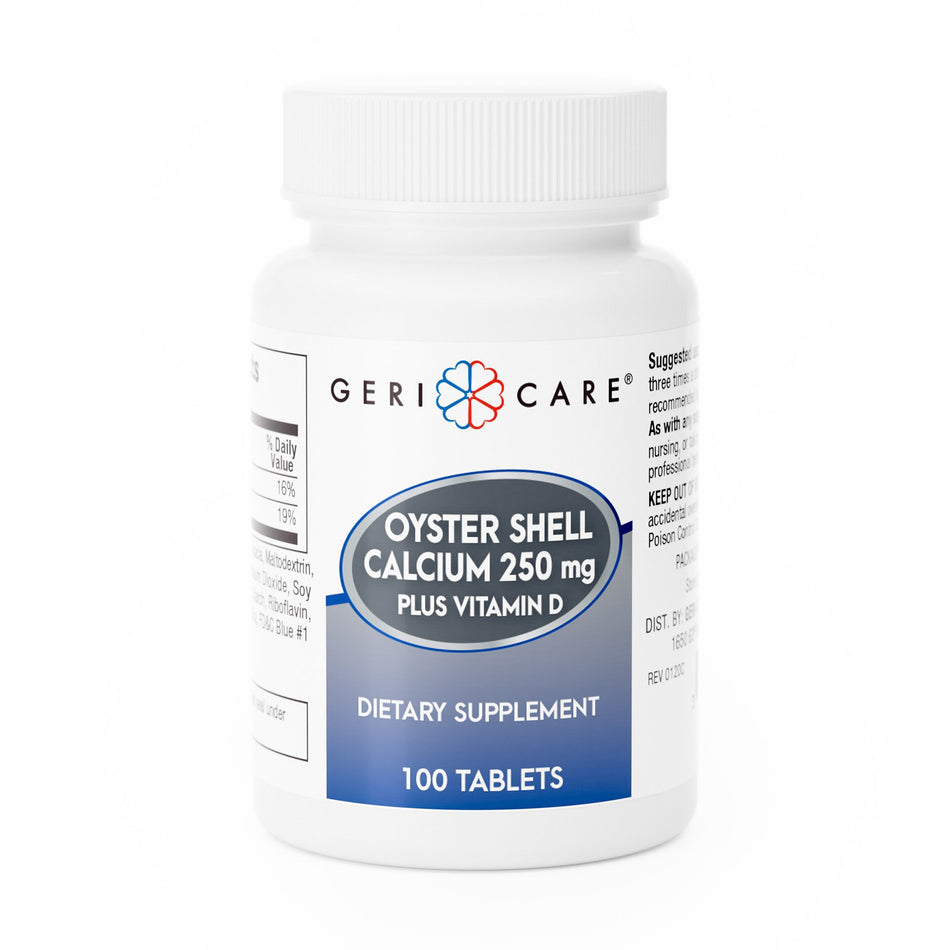 Geri-Care� Oyster Shell Calcium Plus Vitamin D Joint Health Supplement-Joint Health Supplement Geri-Care� Oyster Shell 250 mg Strength Tablet 100 per Bottle