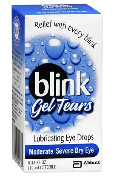 blink geltears� Lubricating Eye Drops Moderate-Severe Dry Eye-Eye Lubricant Blink Tears� 0.34 oz. Eye Drops