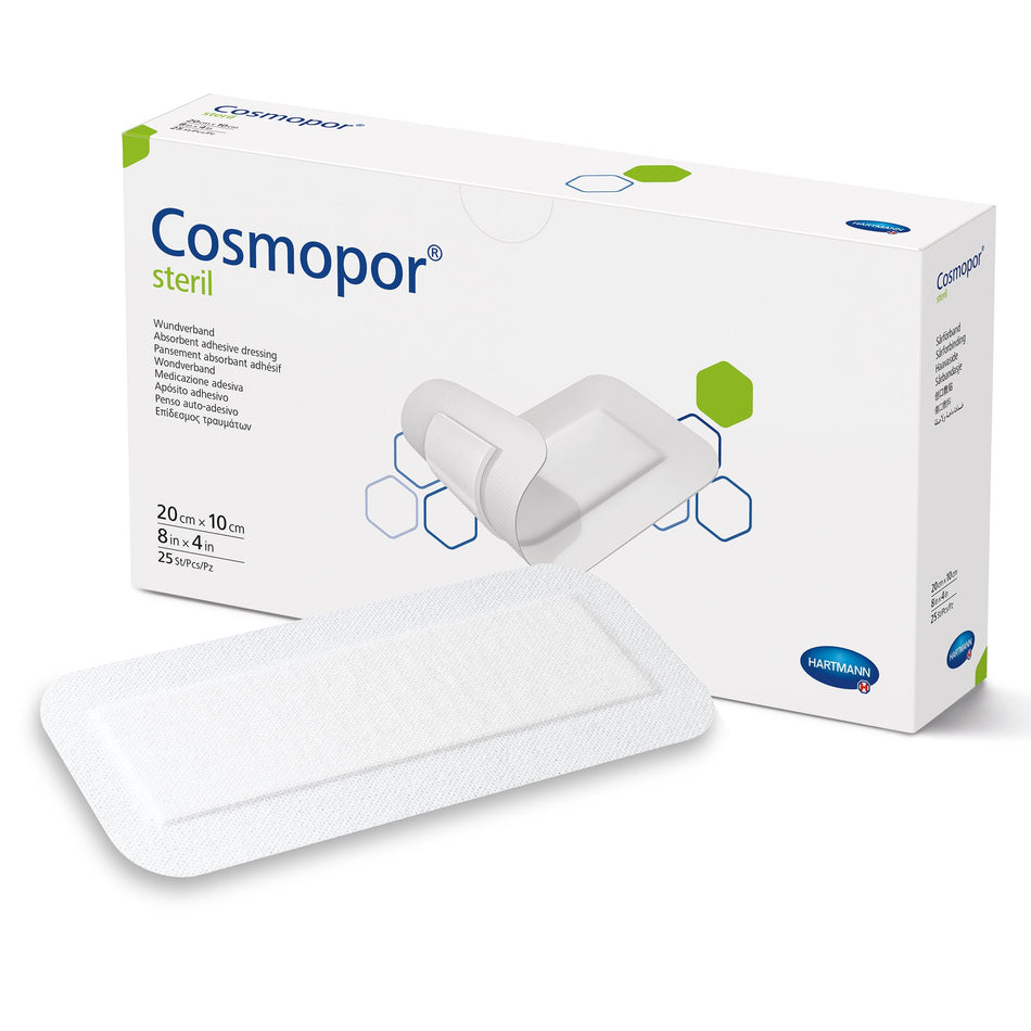 Cosmopor� Adhesive Dressing, 4 x 8 Inch-Island Dressing Cosmopor� Steril 4 X 8 Inch Rectangle Sterile