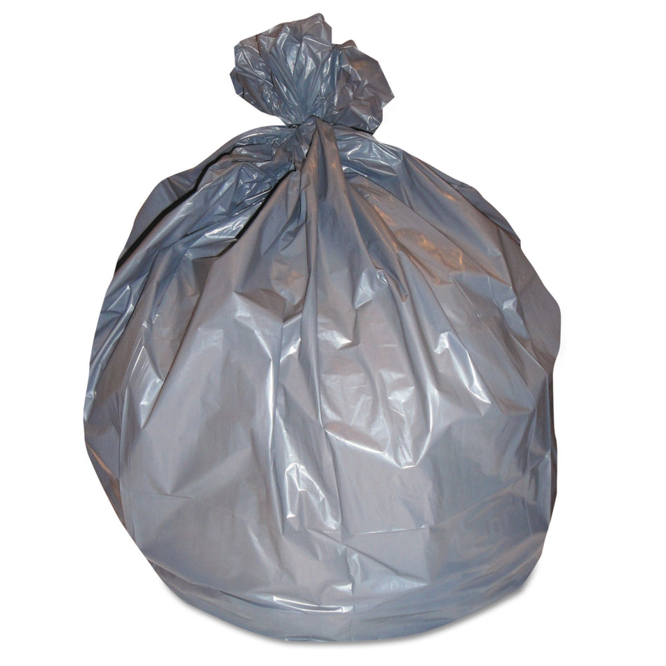 Right Sack� System Trash Bag-Trash Bag Right Sack� System 56 gal. Gray LLDPE 1.6 mil 44 X 55 Inch Gusset Seal Bottom Flat Pack