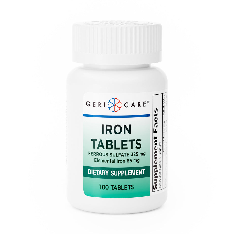 Geri-Care Iron Mineral Supplement-Mineral Supplement Geri-Care� Iron 325 mg Strength Tablet 100 per Bottle