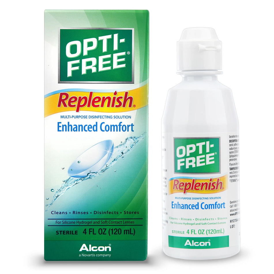 Opti Free� Replenish� Sodium Citrate / Sodium Chloride / Boric Acid Contact Lens Solution-Contact Lens Solution Opti Free� Replenish� 4 oz. Solution