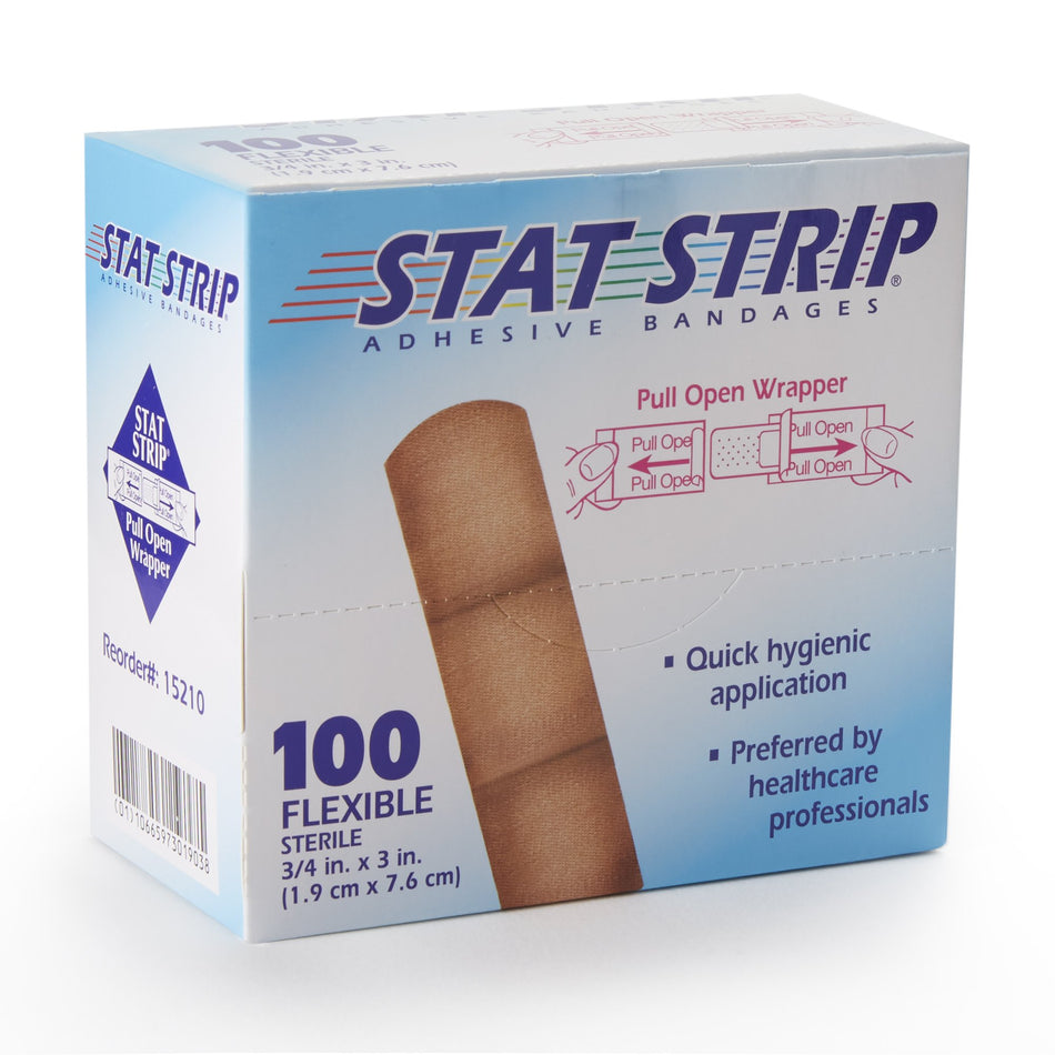 American� White Cross Stat Strip� Adhesive Strip, 3/4 x 3 Inch-Adhesive Strip American� White Cross Stat Strip� 3/4 X 3 Inch Fabric Rectangle Tan Sterile