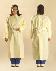 Convertors� AAMI Level 3 Protective Procedure Gown-Protective Procedure Gown One Size Fits Most Yellow NonSterile AAMI Level 3 Disposable