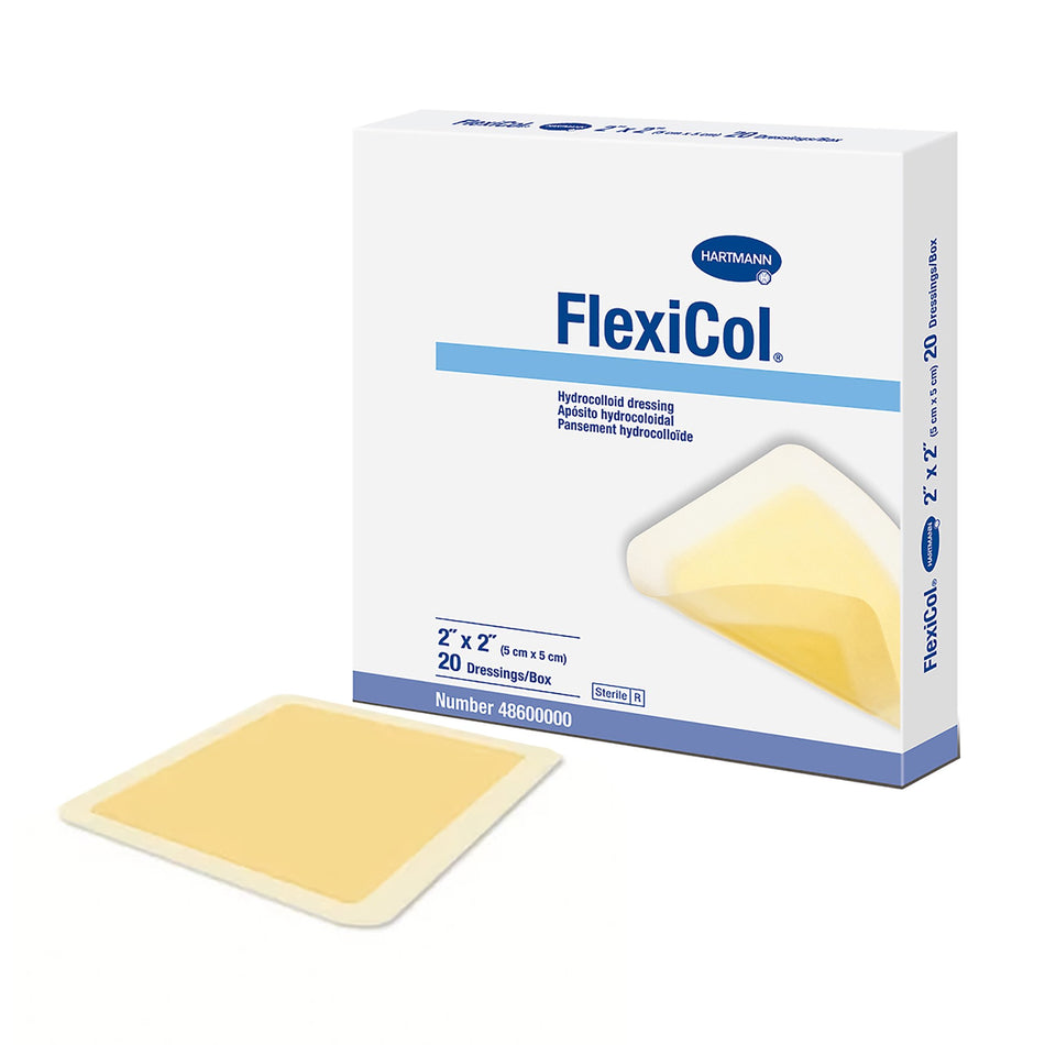 FlexiCol� Hydrocolloid Dressing, 2 x 2 Inch-Hydrocolloid Dressing FlexiCol� 2 X 2 Inch Square