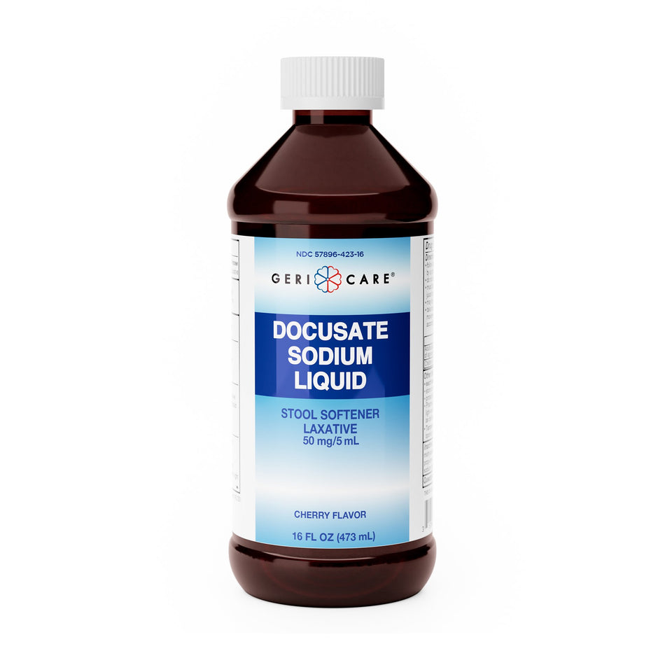 Geri-Care� Docusate Sodium Stool Softener-Stool Softener Geri-Care� Cherry Liquid 16 oz. 50 mg / 5 mL Strength Docusate Sodium