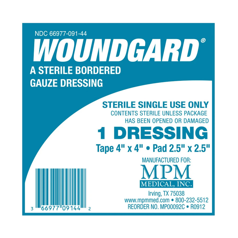 WoundGard� White Adhesive Dressing, 4 x 4 Inch-Island Dressing WoundGard� 4 X 4 Inch Square Sterile